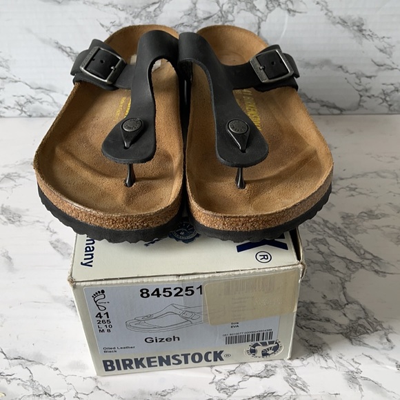 BIRKENSTOCK LEATHER GIZEH NWT WOMEN’S SIZE 10  MENS SIZE 8 - Picture 7 of 7